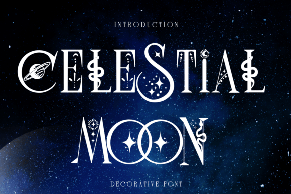 Celestial Moon: A Decorative Font for Modern Creativity