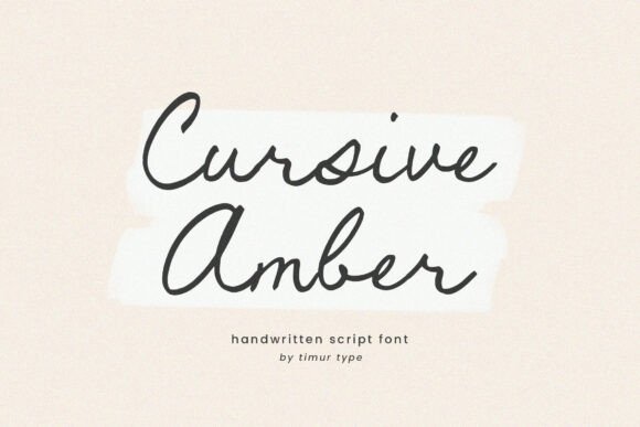 Cursive Amber: A Handwritten Font for Authentic Branding