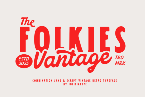 Folkies Vantage: A Vintage Font Duo for Authentic Branding
