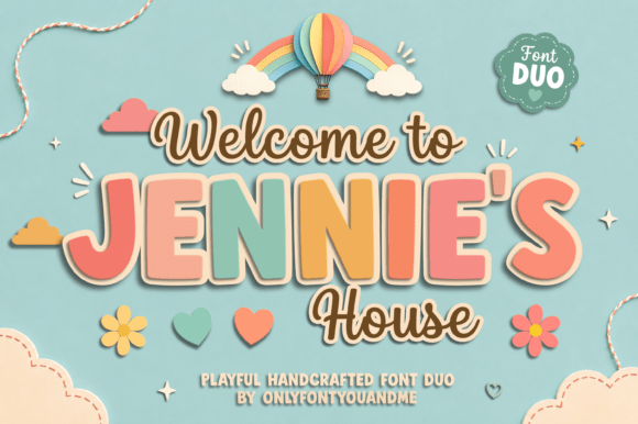 Jennies House: A Font Duo for Whimsical & Heartfelt Designs