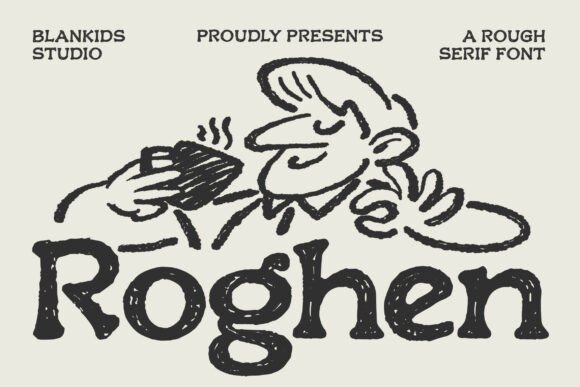 Roghen: Where Raw Texture Meets Bold Serif Character