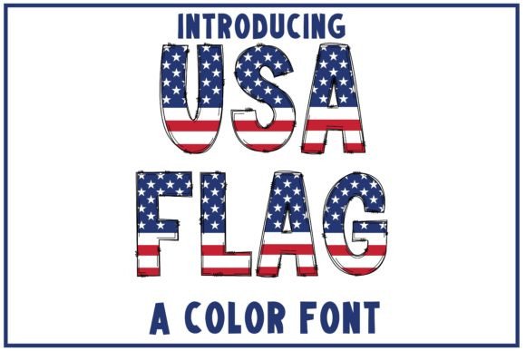 USA Flag: A Playful Patriotic Typeface for Creative Projects